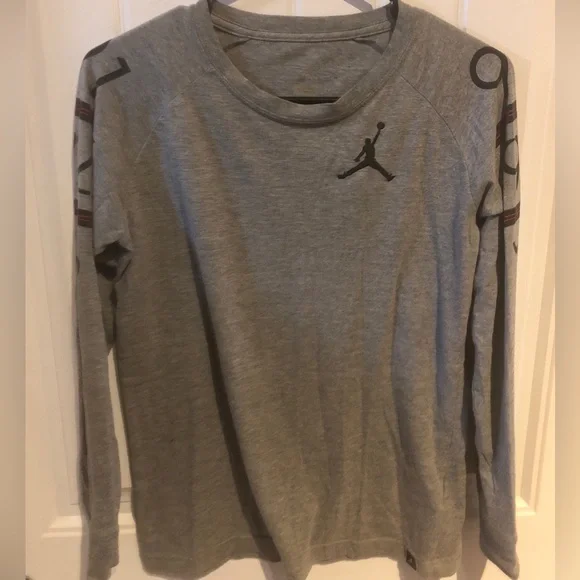 Jordan Shirts Tops Air Jordan Long Sleeve Shirt Boys Grey